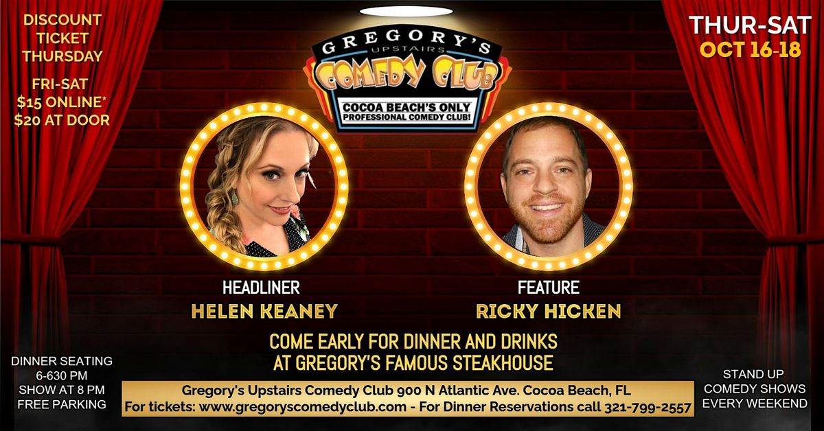 Oct 16-Oct 18  Gregory's Comedy Club, 16 October | Event in Cocoa Beach | AllEvents