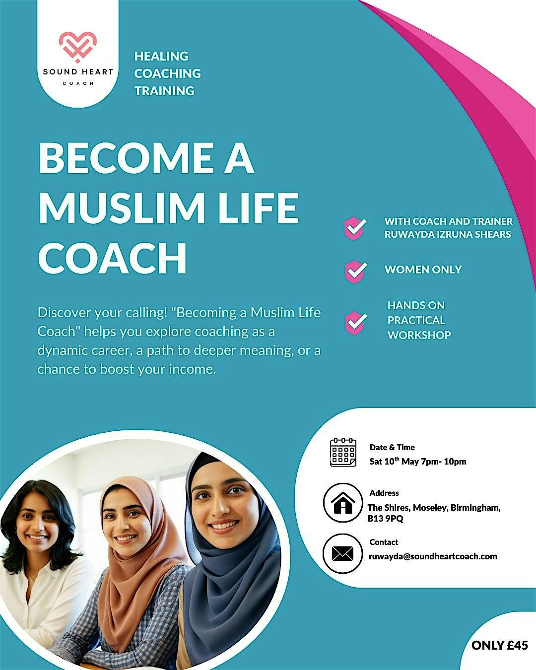 Become a Muslim Life Coach, 9 August | Event in Moseley | AllEvents