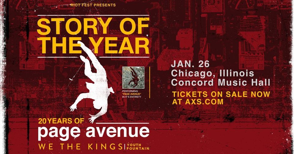 Story Of The Year 20 Years Of Page Avenue, Concord Music Hall, Chicago