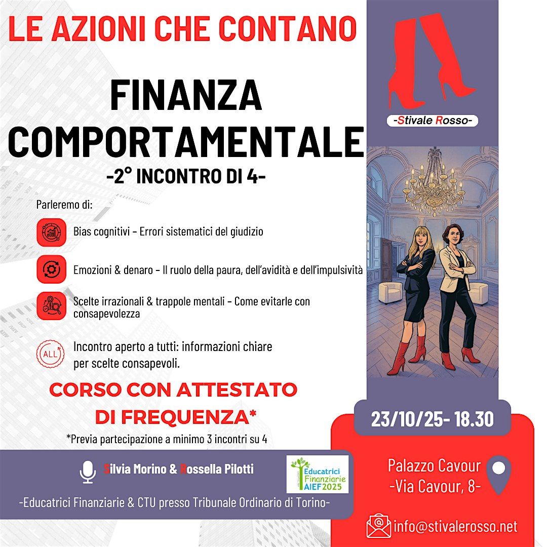2° modulo di 4- FINANZA COMPORTAMENTALE- Corso con attestato di frequenza, 23 October | Event in Torino | AllEvents