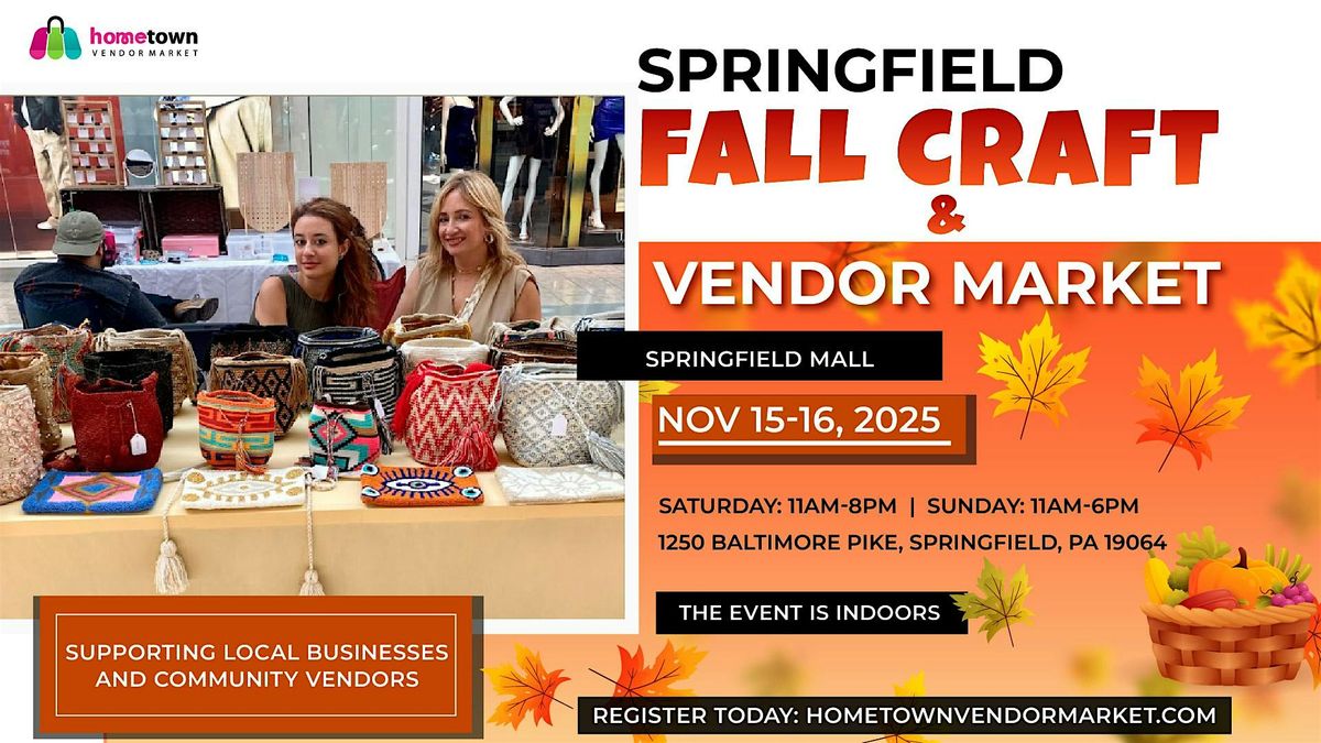 Springfield Fall Craft and Vendor Market, 15 November | Event in Springfield | AllEvents