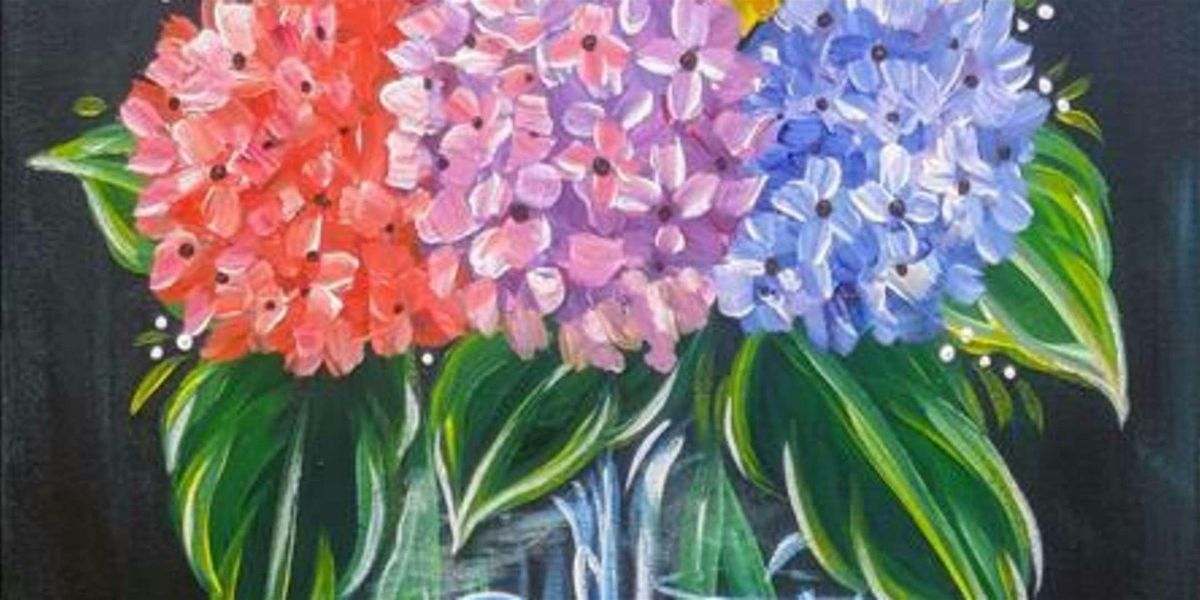 Hydrangea Dreams in Every Vivid Color - Paint and Sip by Classpop!™, 26 July | Event in Austin | AllEvents