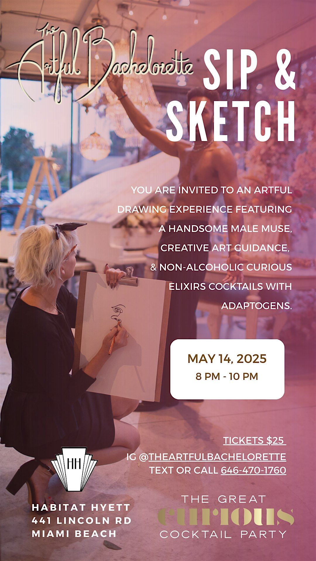 The Great Curious Cocktail Party: Sip & Sketch in Miami | Event in Miami Beach | AllEvents
