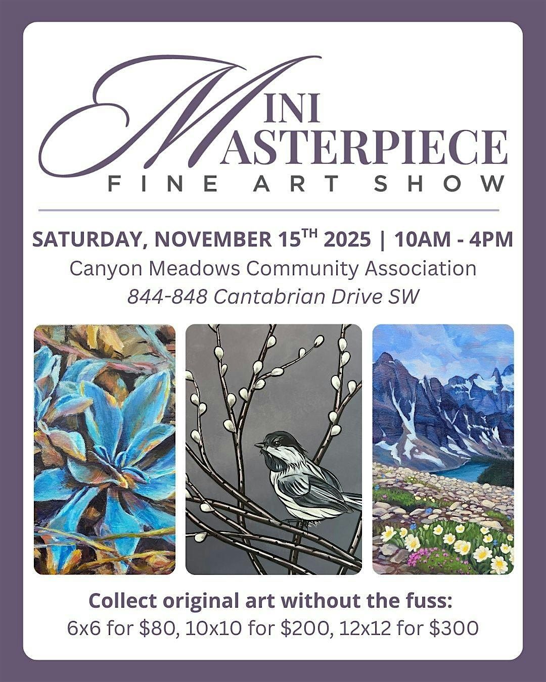 Mini Masterpiece Fine Art Show, 15 November | Event in Calgary | AllEvents