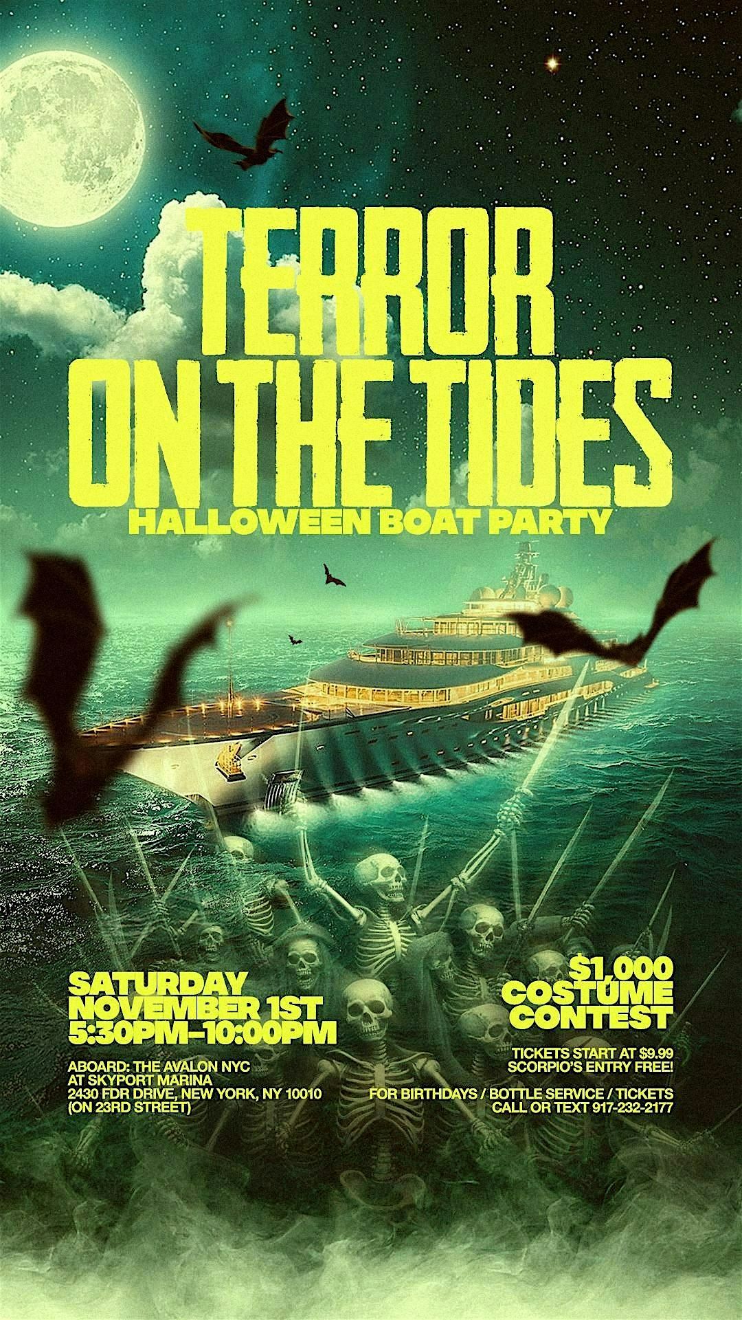 Terror On The Tides: Halloween Boat Party - $1000 Costume Contest, 1 November | Event in New York | AllEvents