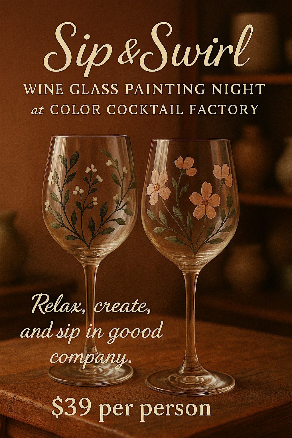 Sip & Swirl: Wine Glass Painting Night, 1 June | Event in Chicago | AllEvents