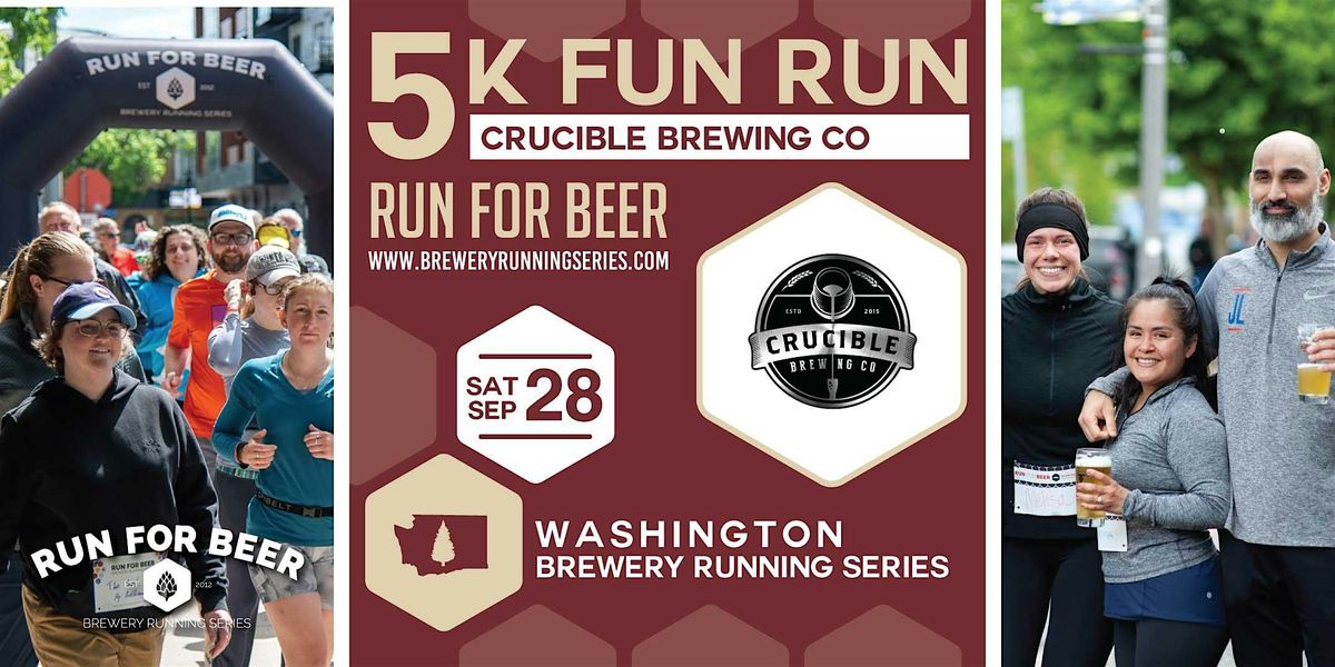 5k Beer Run x Crucible Brewing Co | 2025 Washington Brewery Running Series, 28 September | Event in Everett