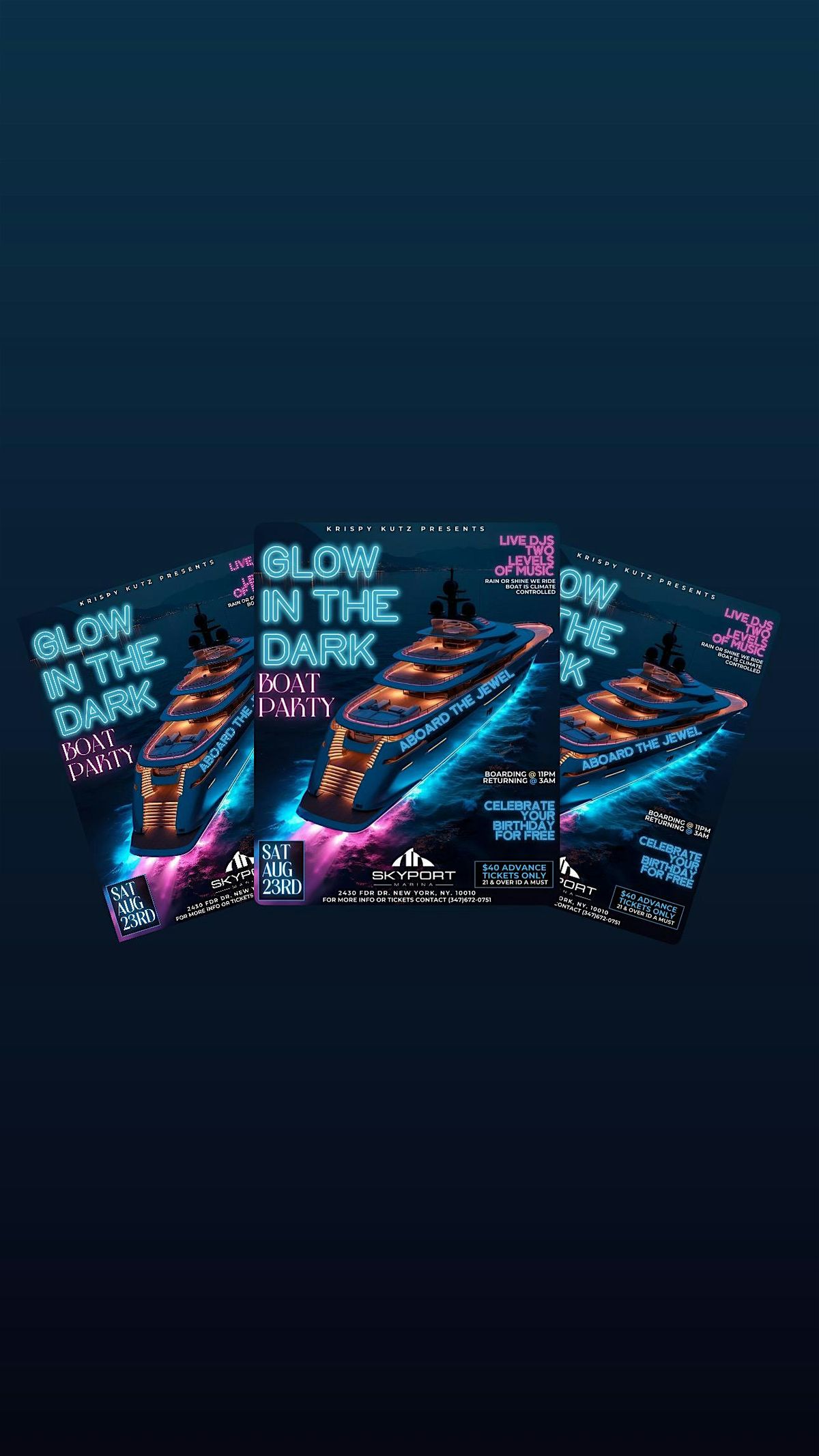 NEON GLOW IN THE DARK BOAT PARTY, 23 August | Event in New York | AllEvents