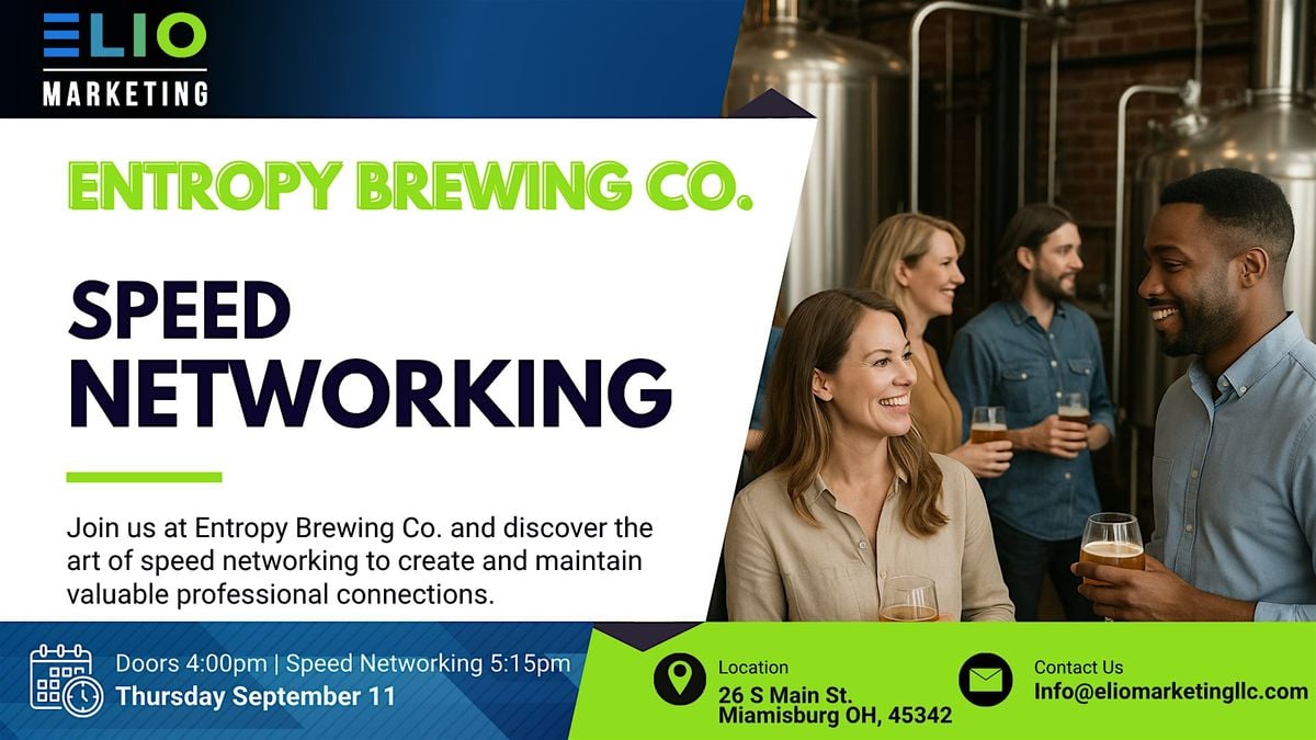 Speed Networking at Entropy Brewing Co., 11 September | Event in Miamisburg | AllEvents