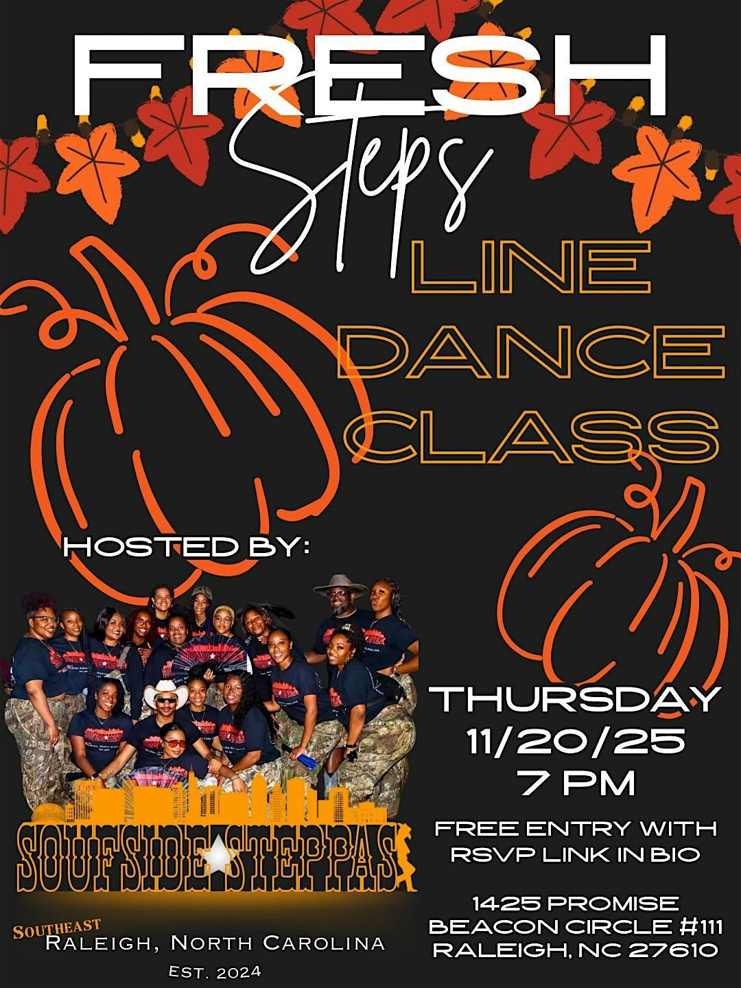 Fresh Steps Line Dancing with Soufside, 20 November | Event in Raleigh | AllEvents
