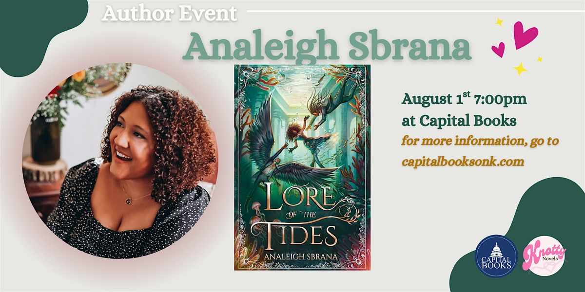 Analeigh Sbrana Author Event - Lore of the Tides, 1 August | Event in Sacramento | AllEvents