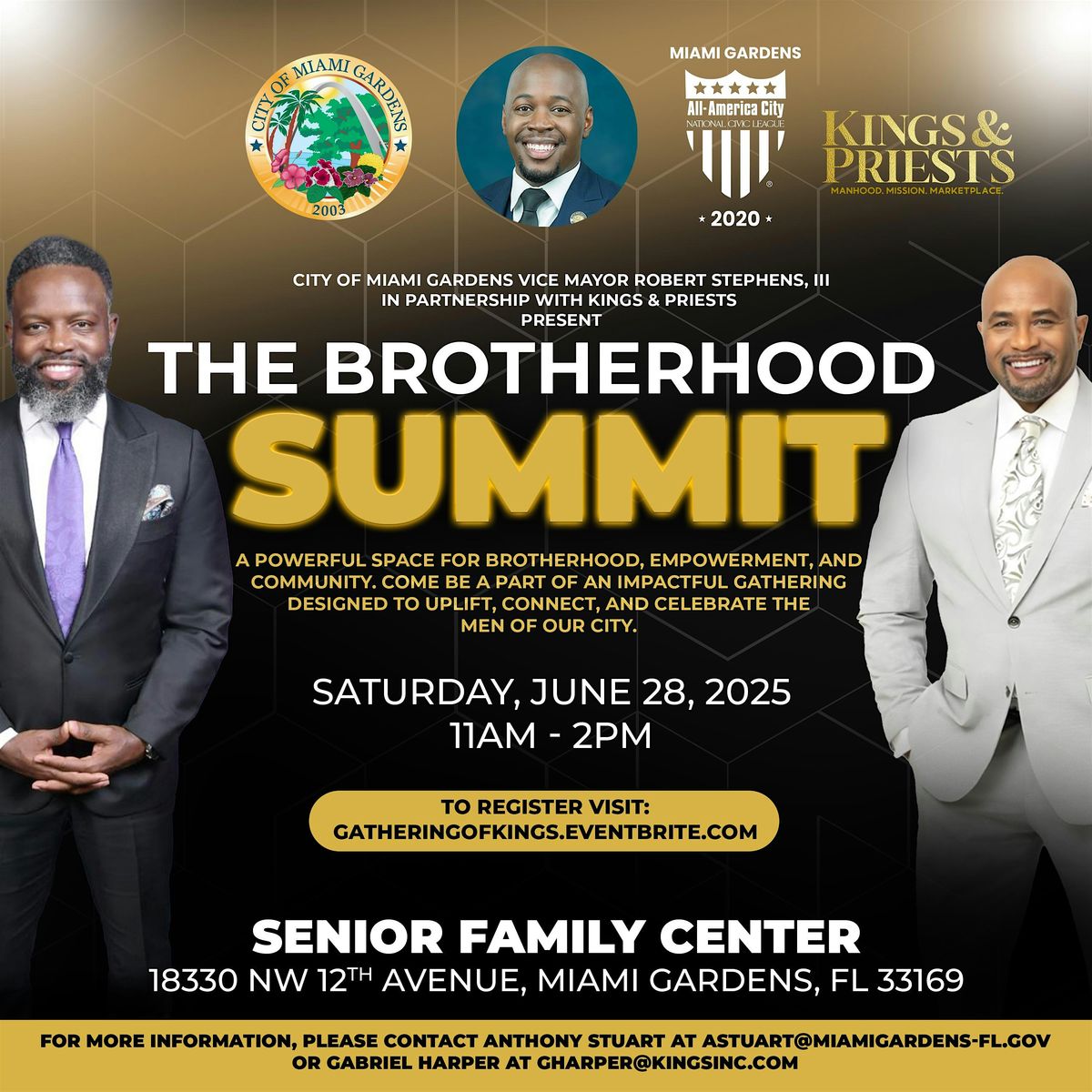 Vice Mayor Stephens' The Brotherhood Summit: "A Gathering of Kings", 28 June | Event in Miami Gardens