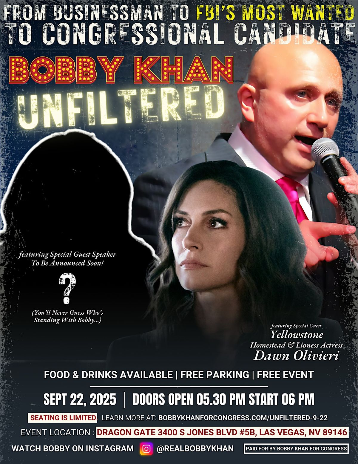 Bobby Khan Unfiltered with Dawn Olivieri, 22 October | Event in Las Vegas | AllEvents