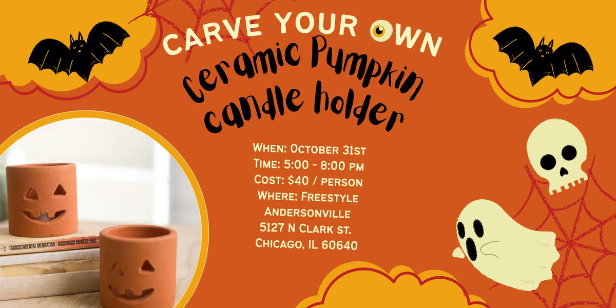 Carve Your Own Ceramic Pumpkin Candle Holder, 31 October | Event in Chicago | AllEvents
