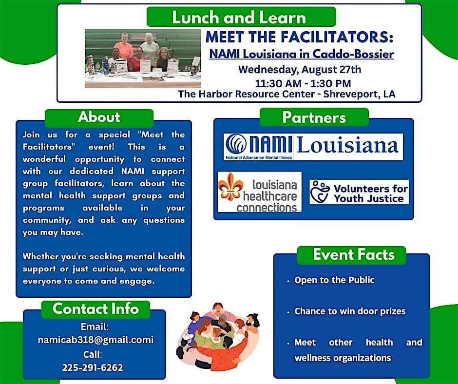 Lunch and Learn: Meet The Facilitators, 27 August | Event in Shreveport | AllEvents