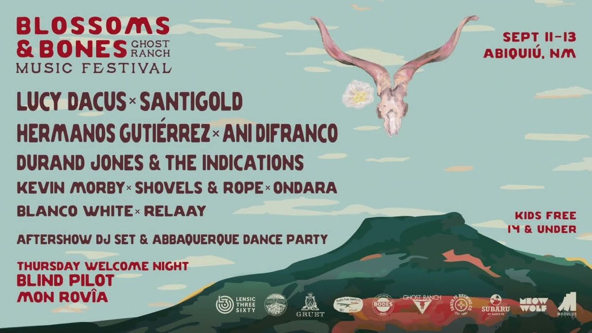 Blossoms & Bones Ghost Ranch Music Festival: Santigold  Durand Jones and The Indications & Kevin Morby - Saturday, 12 September