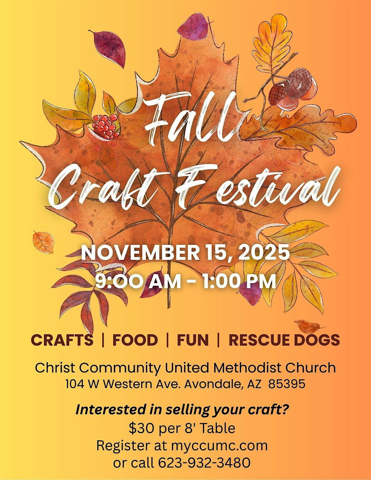 Fall Craft Festival, 15 November | Event in Avondale | AllEvents