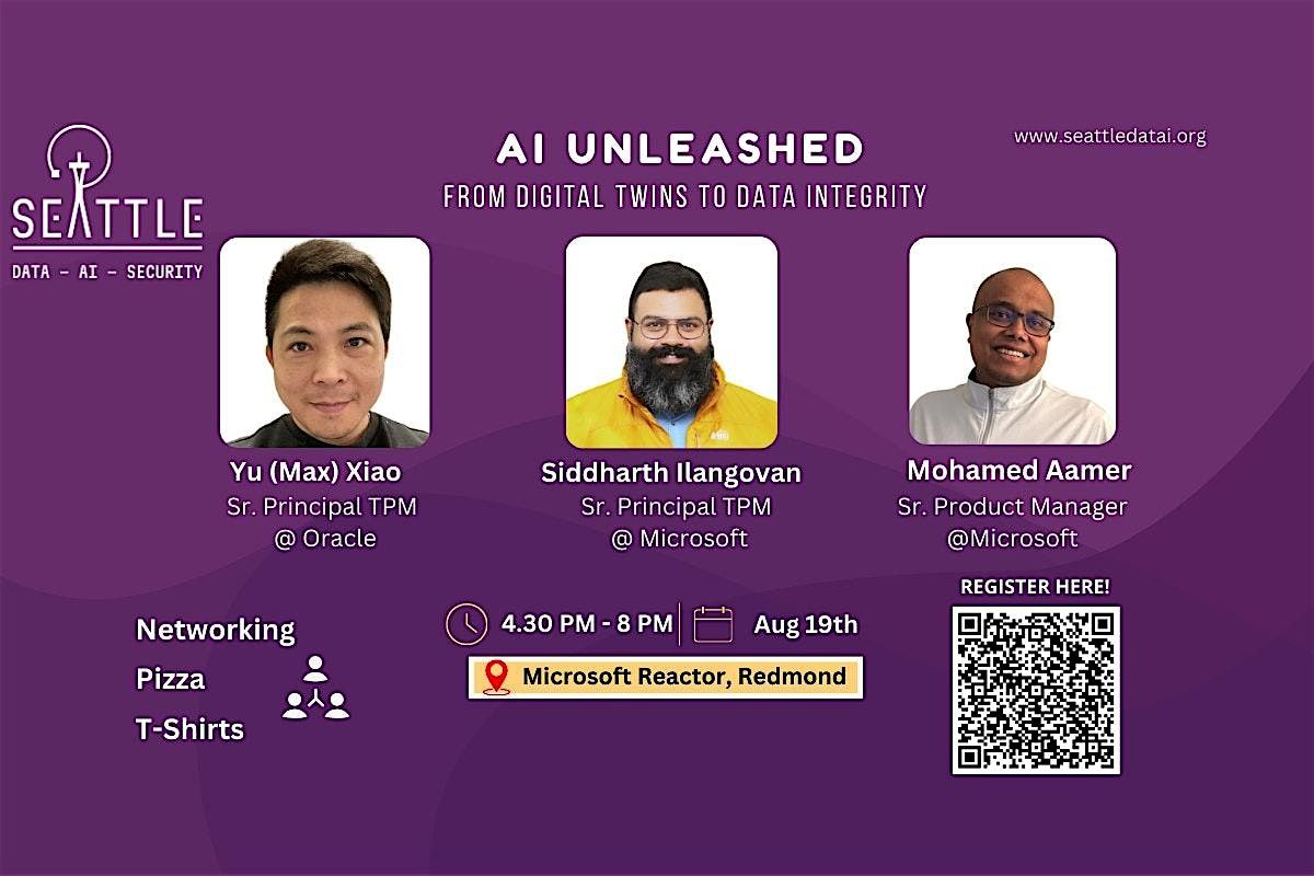 August 19th | AI UNLEASHED | In-Person | MS Reactor Redmond, 19 August | Event in Redmond | AllEvents