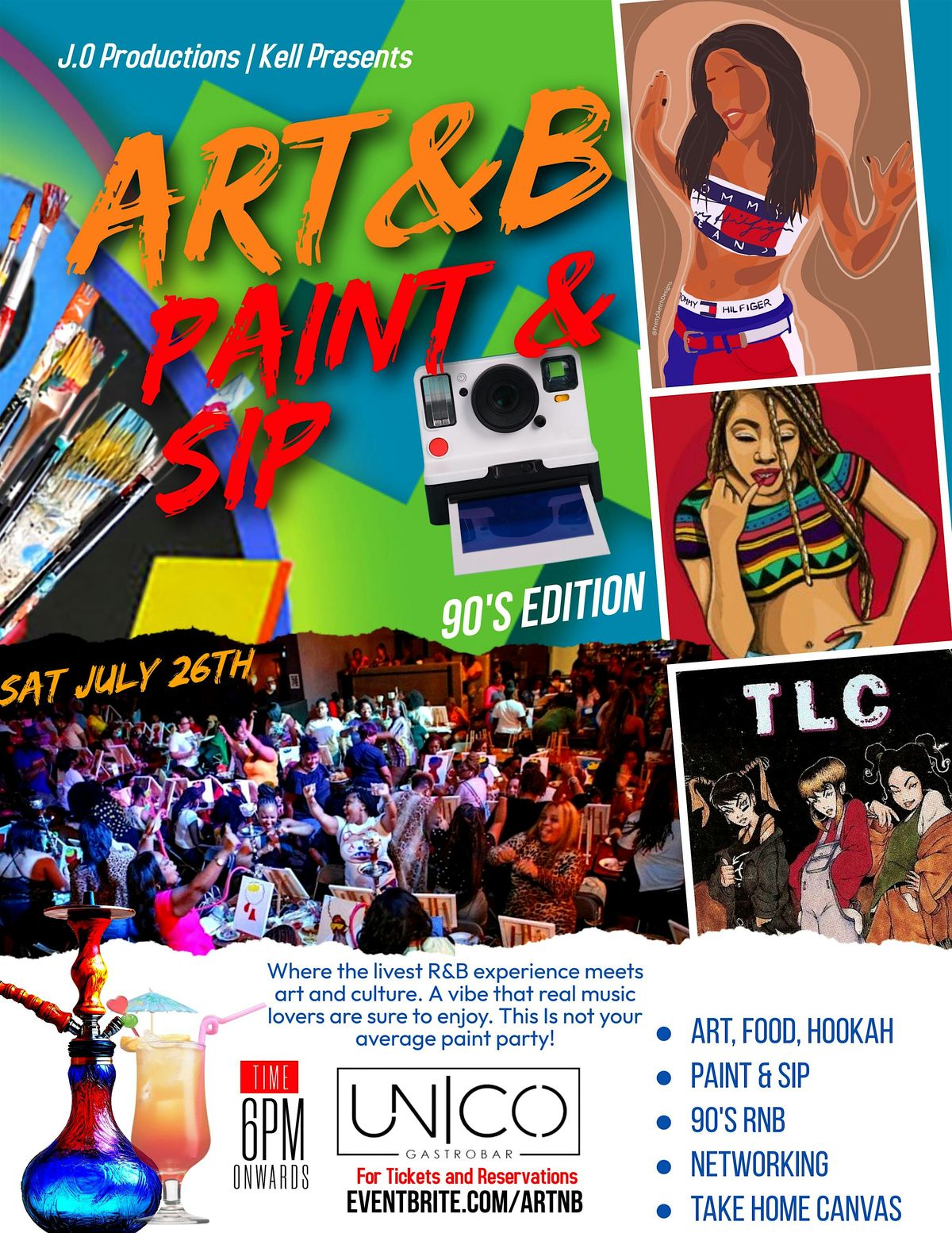 ART&B PAINT & SIP 90's THROWBACK, 26 July | Event in Orlando | AllEvents