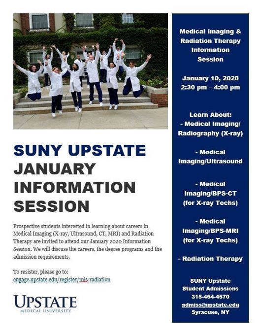 Medical Imaging Radiation Therapy January Information Session At