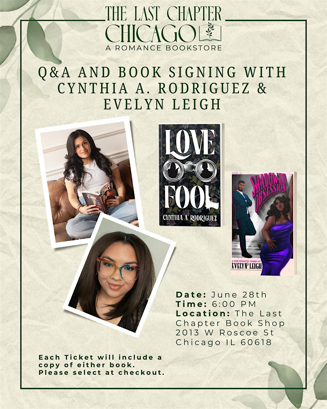 Q&A and Book Signing with Cynthia A. Rodriguez & Evelyn Leigh 2025 | Event in Chicago | AllEvents