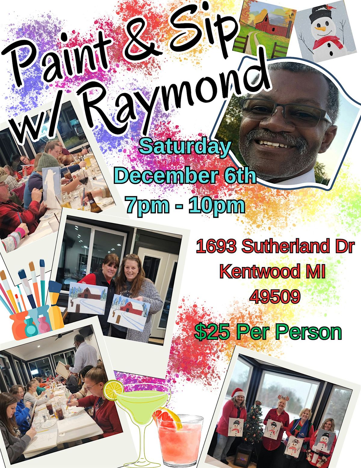 Paint & Sip w/ Raymond Austin, 6 December | Event in Kentwood | AllEvents