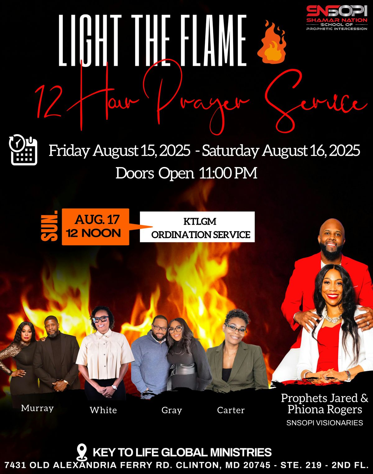 Light The Flame, 15 August | Event in Clinton | AllEvents