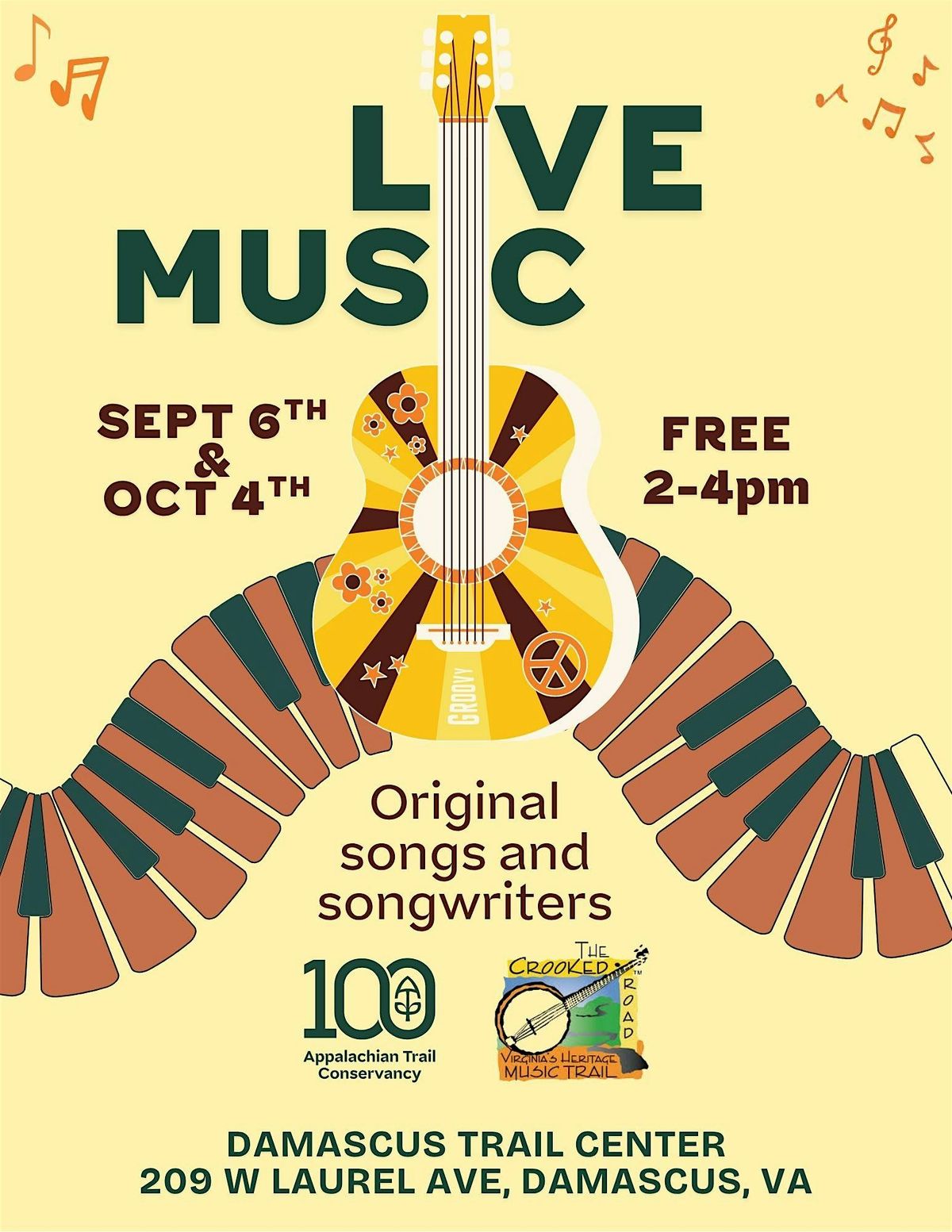 Live Music with the Crooked Road Singer Songwriters Group, 4 October | Event in Damascus | AllEvents
