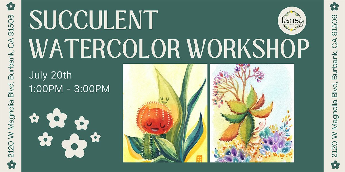 Succulent Watercolor Workshop with Alina Chau, 20 July | Event in Burbank | AllEvents