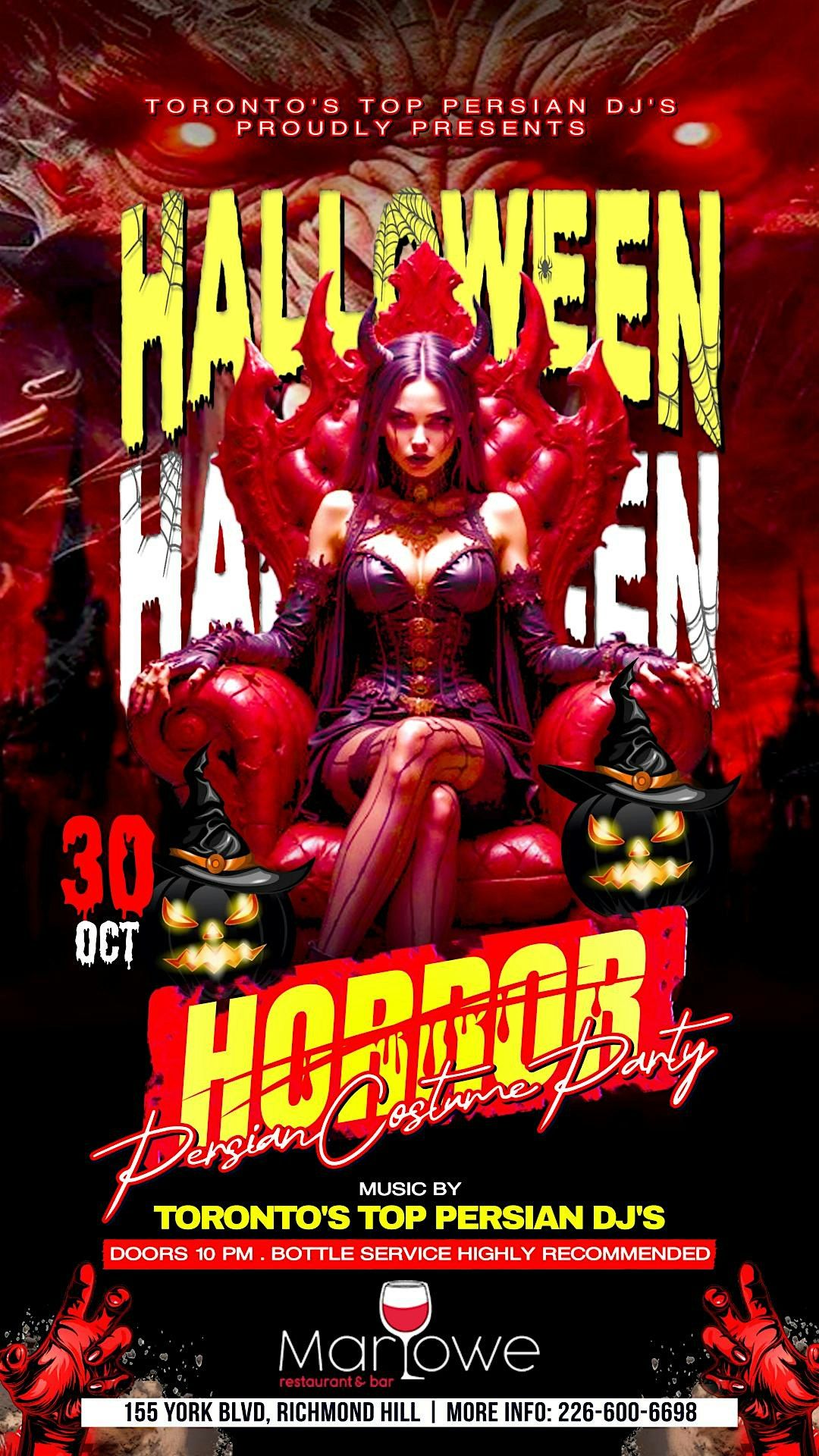 Persian Halloween Party with Toronto's Top Persian DJ's, 30 October | Event in Richmond Hill | AllEvents