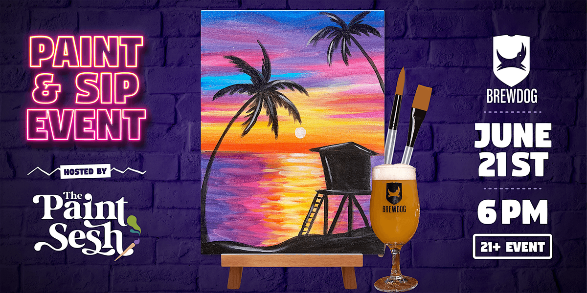 Paint & Sip Painting Event in Cincinnati, OH – “Paradise Beach” at BrewDog, 21 June | Event in Cincinnati