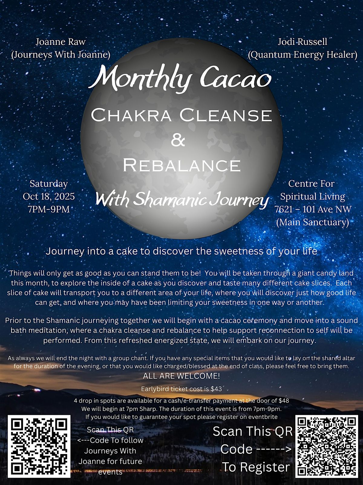 Monthly Cacao Ceremony, With a Chakra Cleanse & Rebalance Oct 18, 2025, 18 October | Event in Edmonton