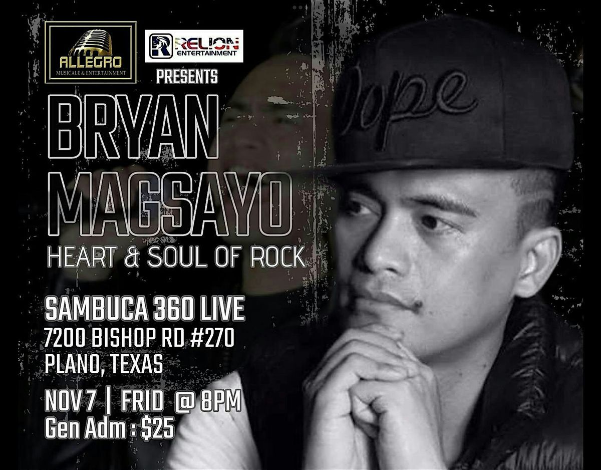 BRYAN MAGSAYO, 7 November | Event in Plano | AllEvents