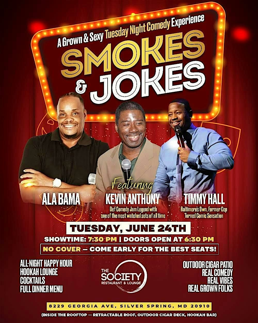 Smokes & Jokes On The Rooftop, 24 June | Event in Silver Spring | AllEvents