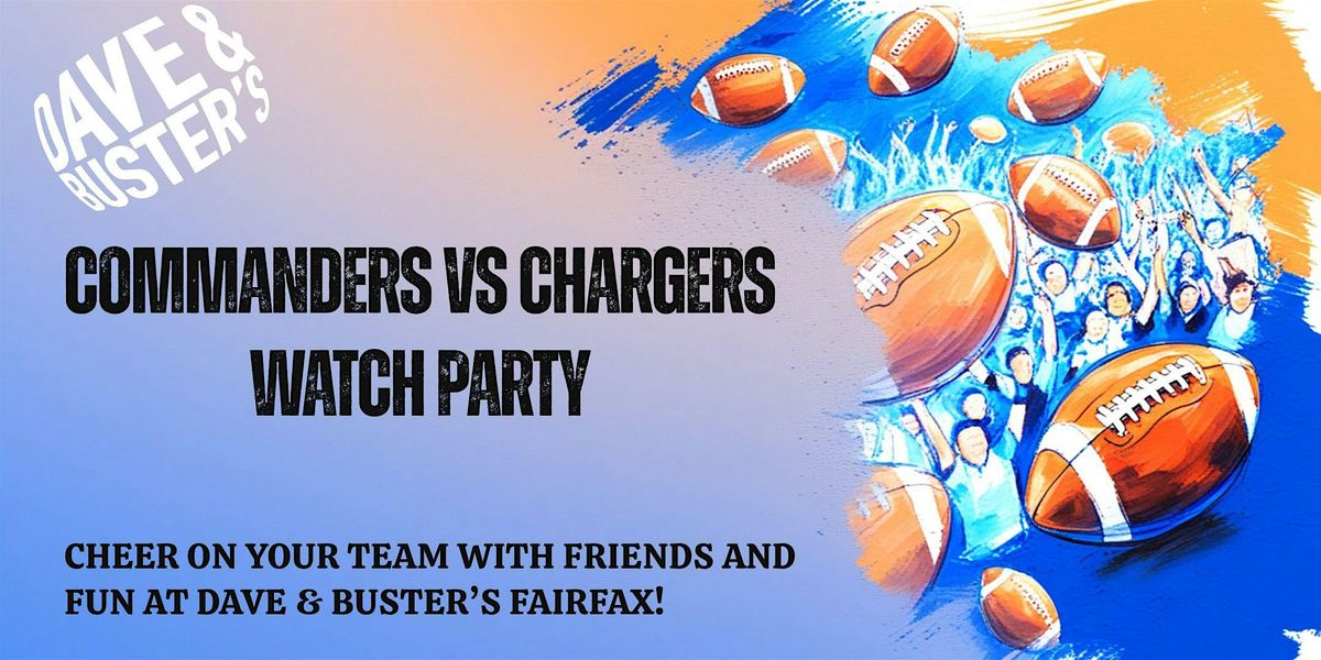 Commanders vs Chargers at Dave & Buster’s Fairfax!, 5 October | Event in Fairfax | AllEvents