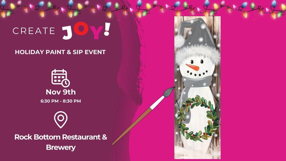 Paint & Sip Event at Rock Bottom!, Rock Bottom Restaurant & Brewery