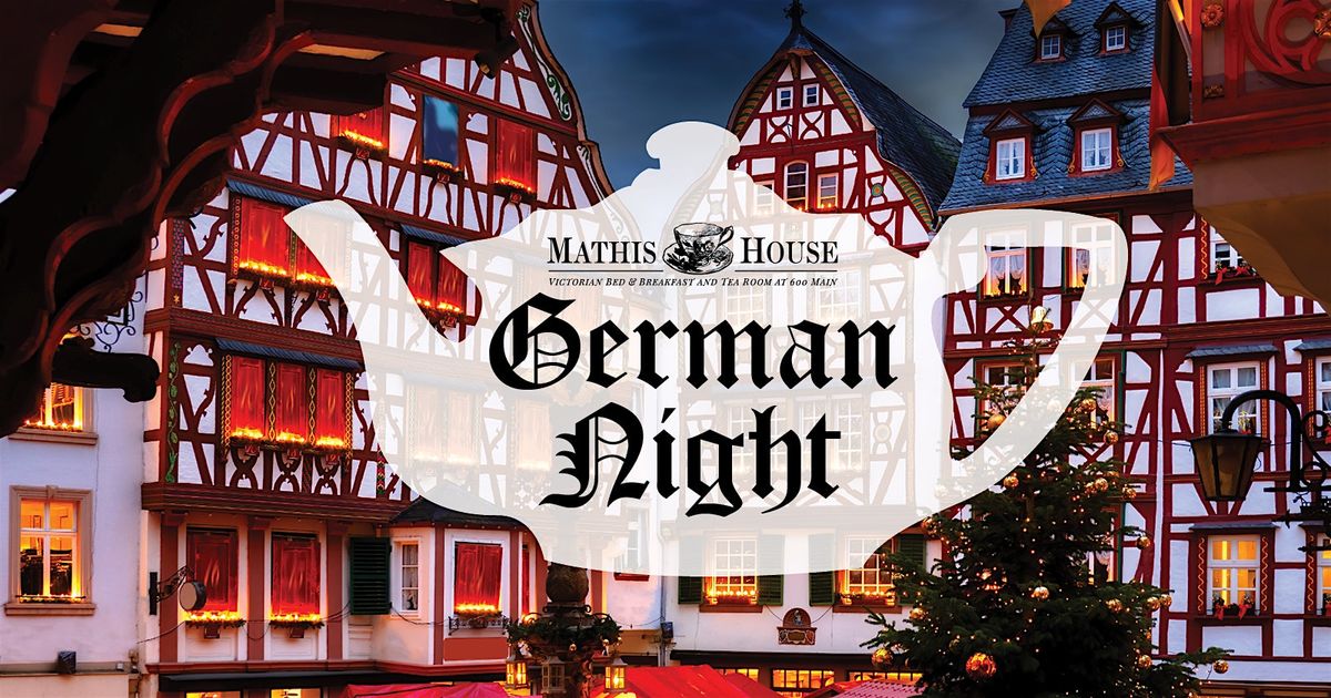German Night Dinner at the Historic Mathis House, 23 May | Event in Toms River | AllEvents