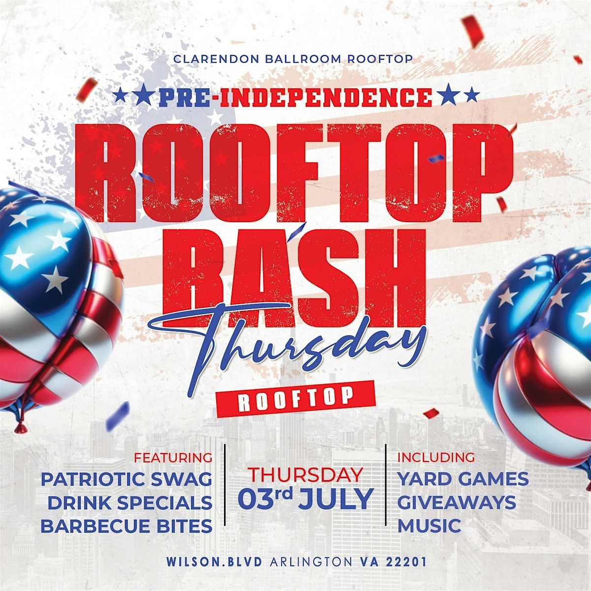 Pre-Independence Day Rooftop Bash, 3 July | Event in Arlington | AllEvents