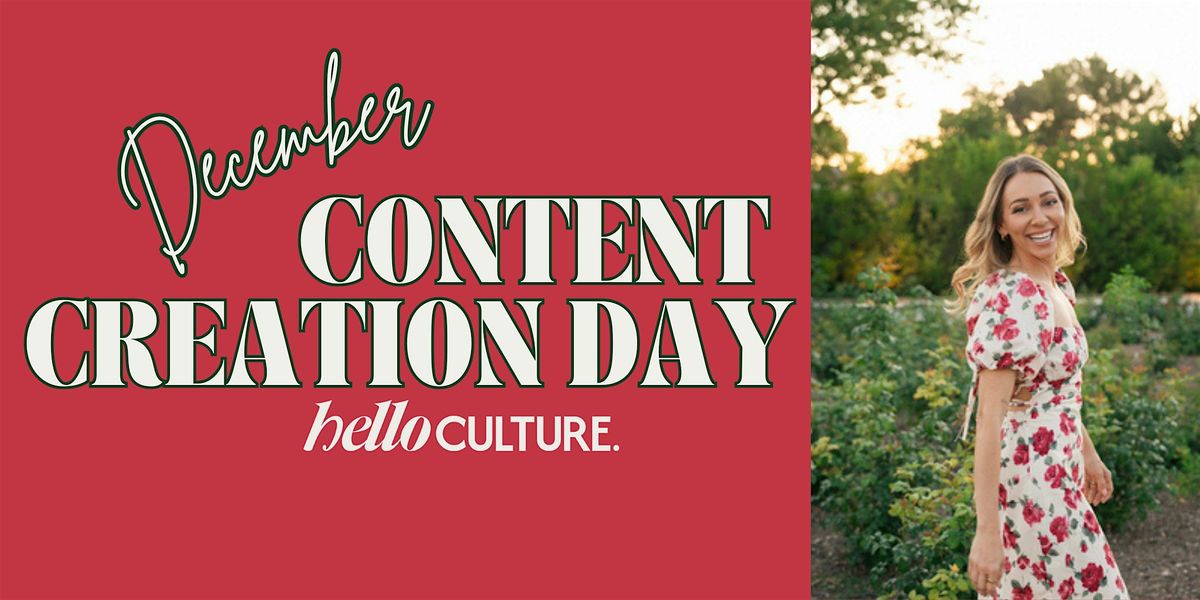 December Content Creation Day, 11 December | Event in Scottsdale | AllEvents