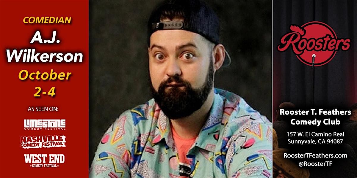 Comedian AJ Wilkerson, 2 October | Event in Sunnyvale | AllEvents