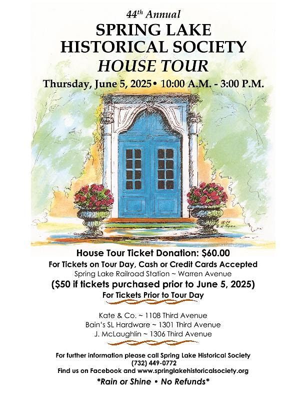 Spring Lake Historical Society HOUSE TOUR, 5 June | Event in Spring Lake | AllEvents