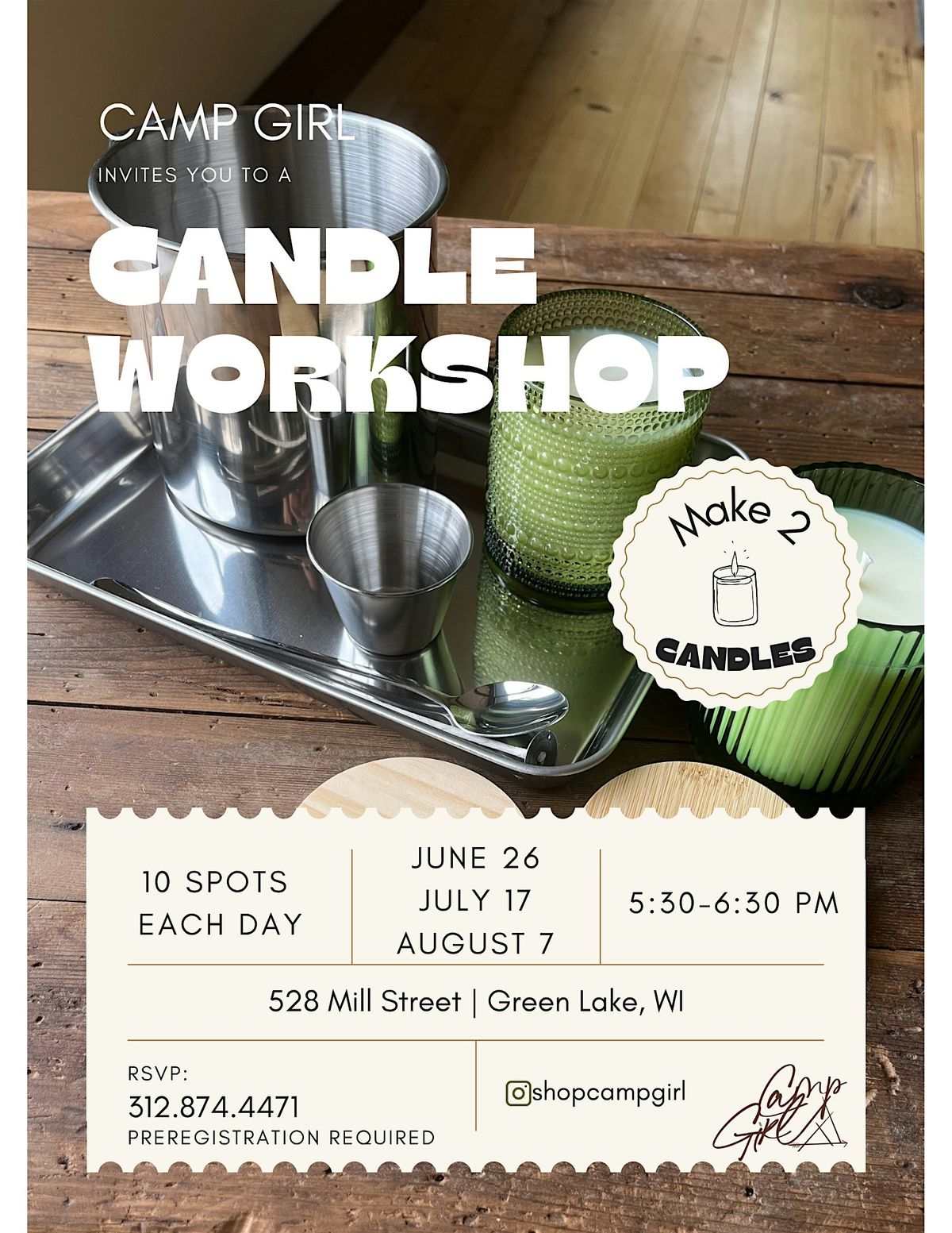 Maker Made : Pour your own candles, 29 October | Event in Green Lake | AllEvents