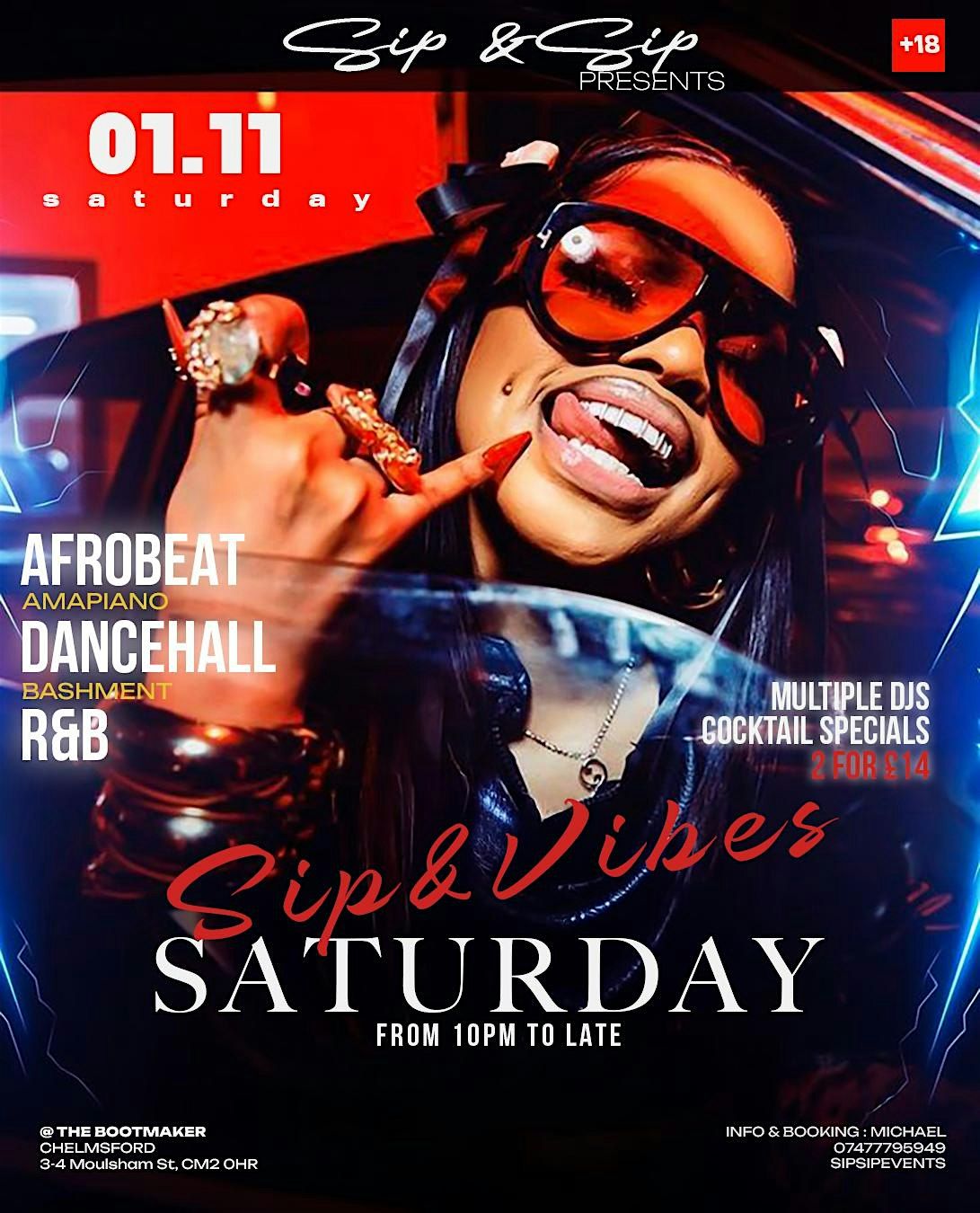 Sip &  Vibes Saturday, 1 November | Event in Chelmsford | AllEvents