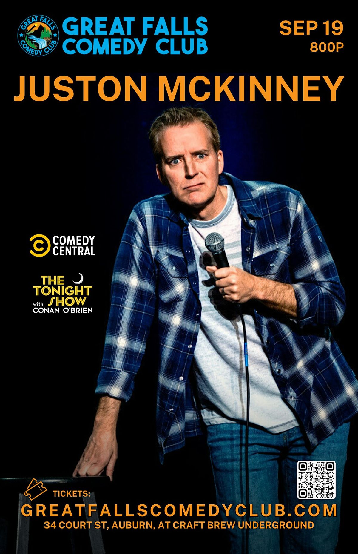Juston McKinney @ Great Falls Comedy Club, 19 September | Event in Auburn | AllEvents