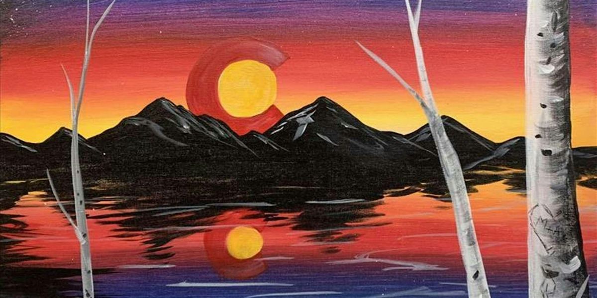 Sunset Over Colorado Mountains - Paint and Sip by Classpop!™, 28 July | Event in Denver | AllEvents