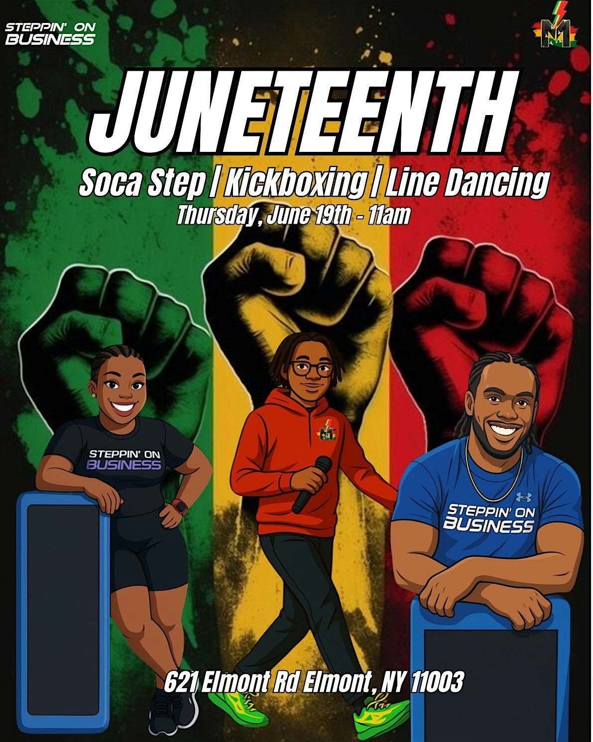 L.A.B Fit & Stepping On Business Juneteenth Class, 19 June | Event in Elmont | AllEvents