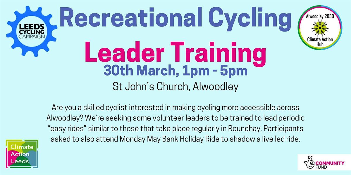 Guided Cycle Ride Leader Training- Alwoodley, 30 March | Event in Leeds | AllEvents