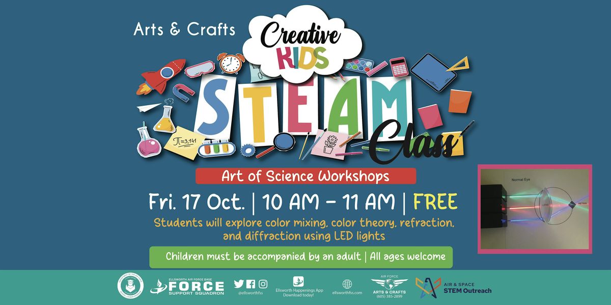 EAFB Creative Kids STEAM Class Light Experiments, 17 October | Event in Ellsworth Air Force Base | AllEvents