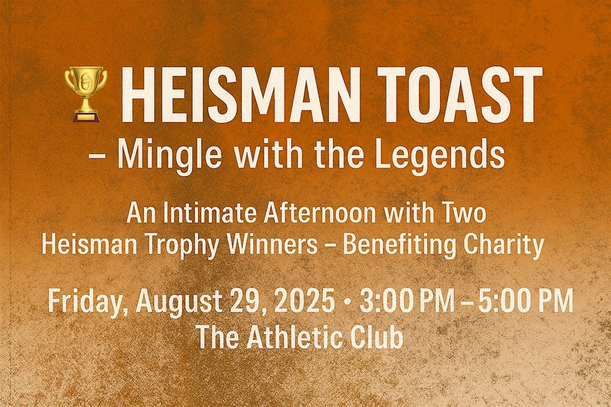 Heisman Toast – Mingle with the Legends, 29 August | Event in Columbus | AllEvents