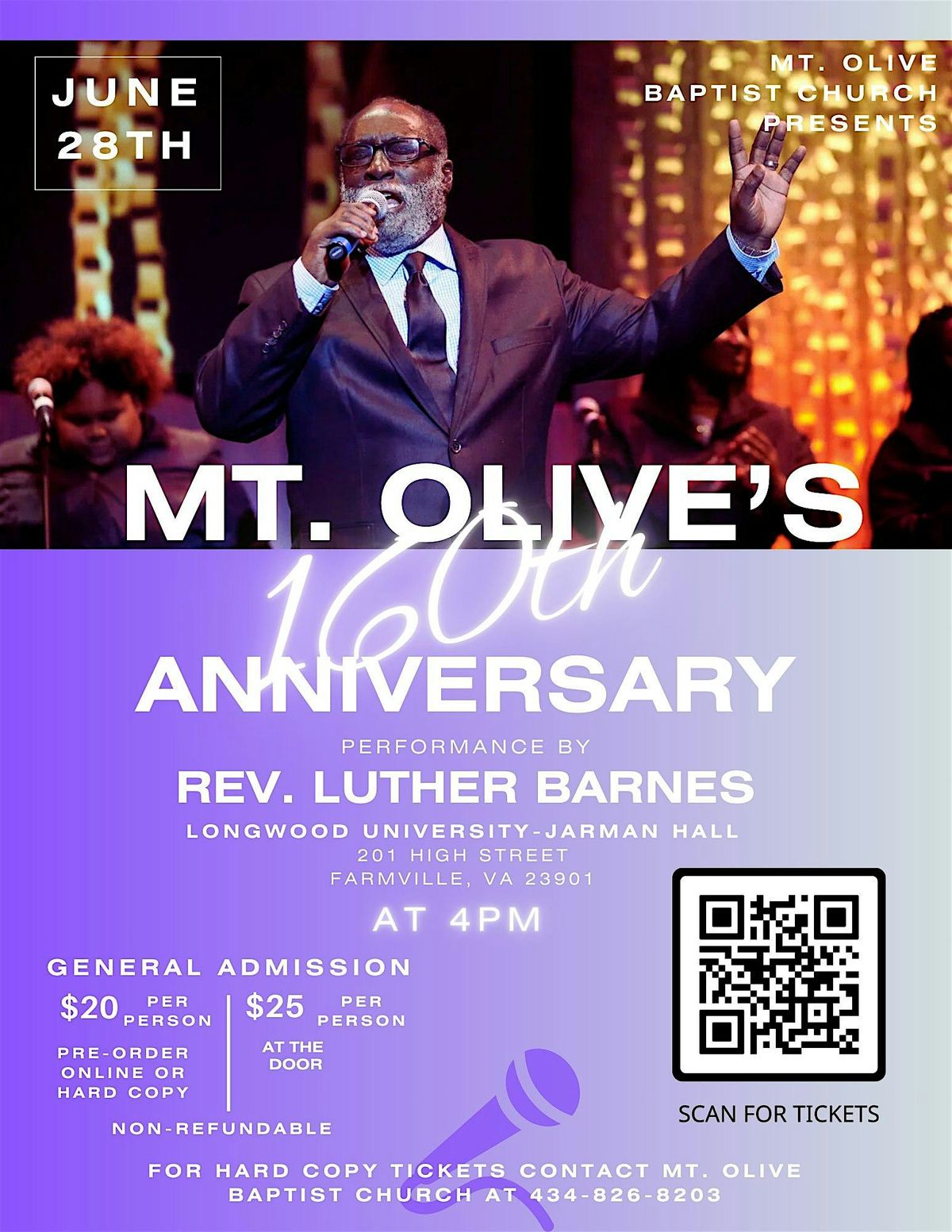 Mt. Olive's 160th Anniversary Gospel Concert, 28 June | Event in Farmville | AllEvents